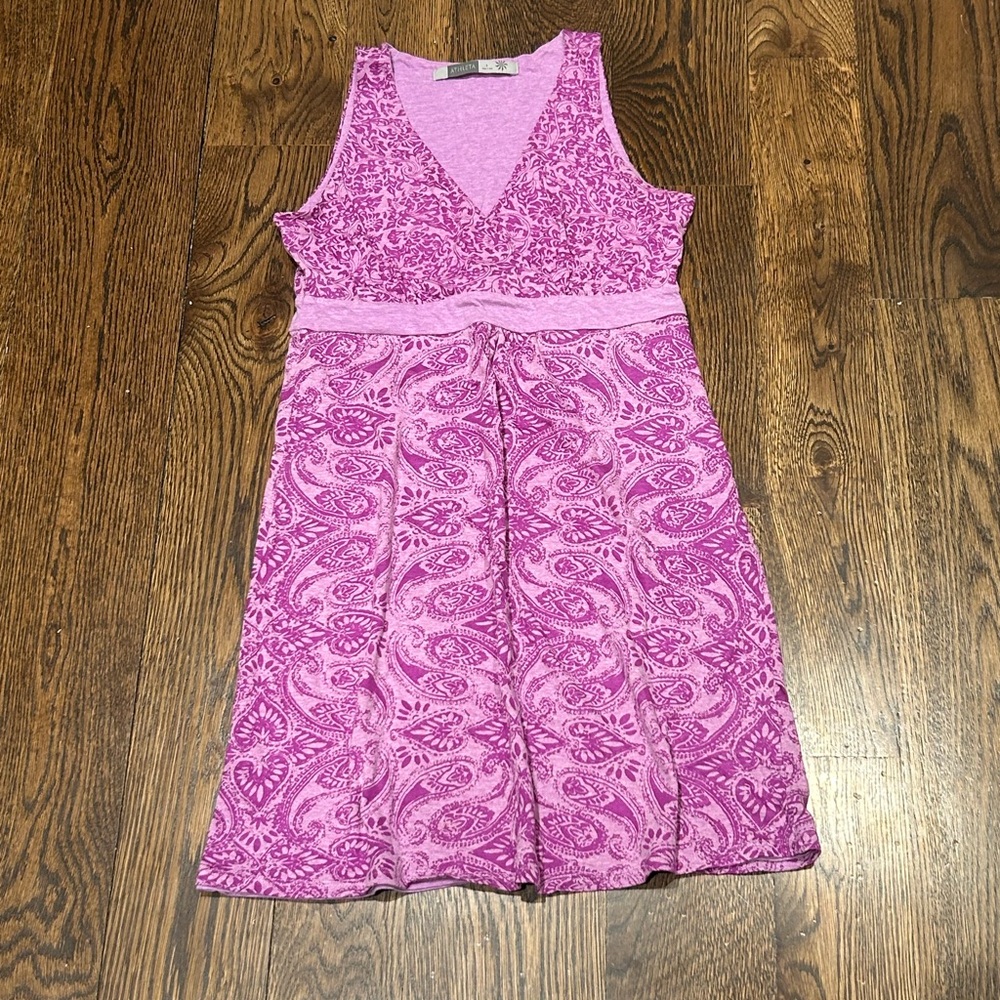Athleta Purple Paisley Mini Dress
